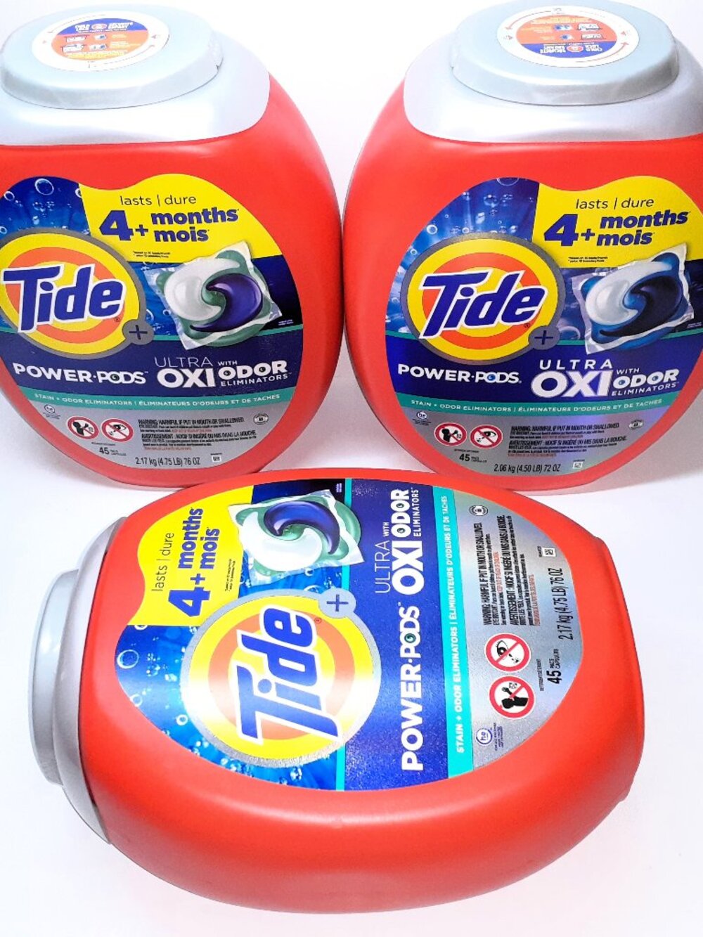 LOT OF 3 TIDE PODS ALL EMPTY CONTAINERS ONLY - See Listing